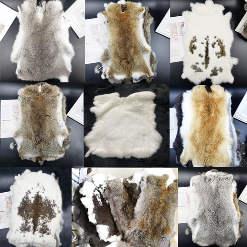 Natural rabbit skin - natural, 10x14in
